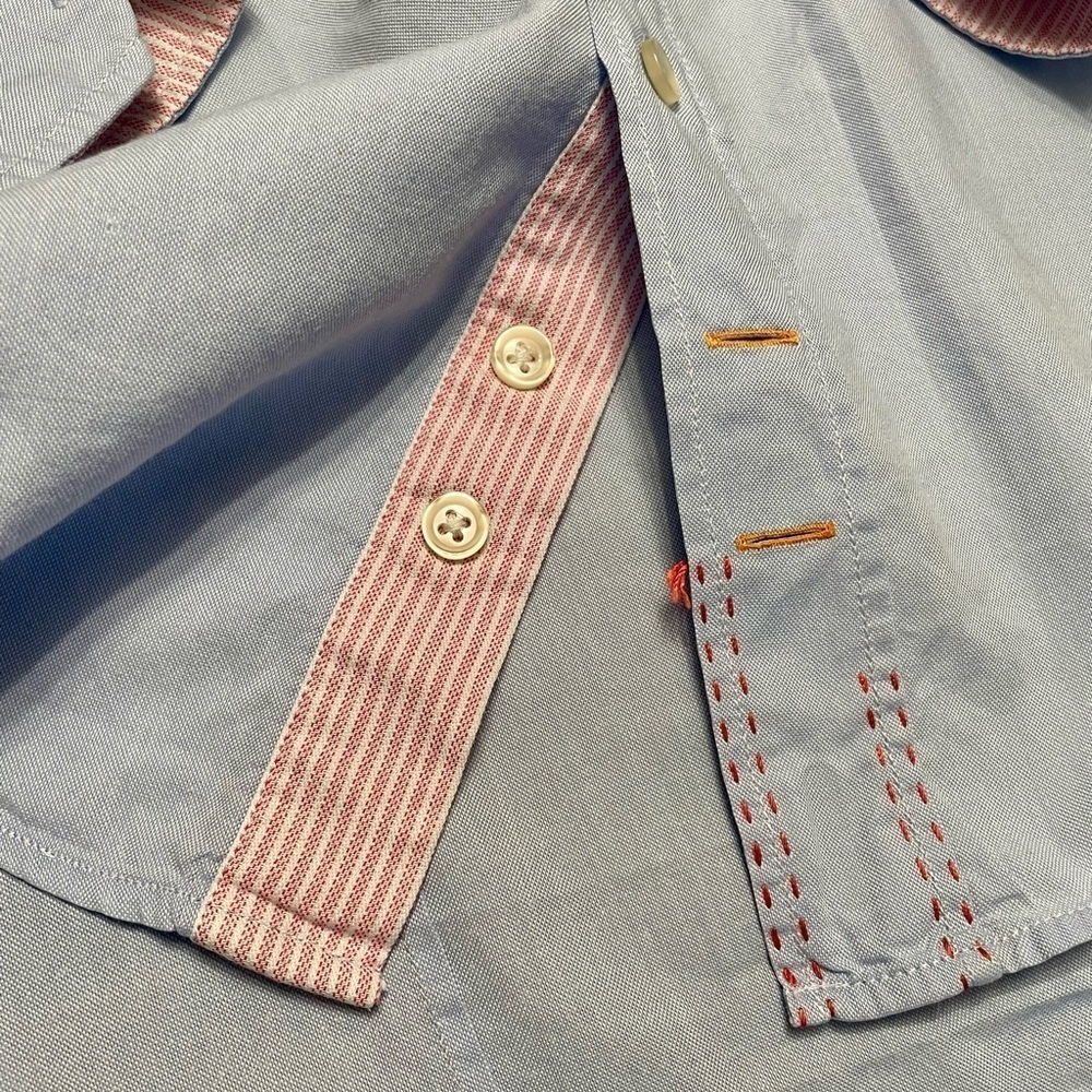 BOSS Orange Cliff Light Blue Long Sleeve Button Down Shirt - Picture 4 of 10